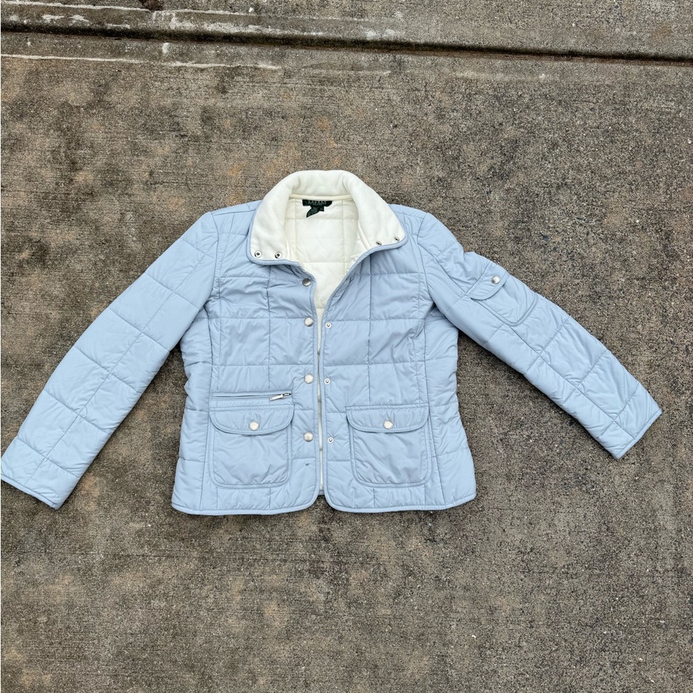 Women's Light Blue Quilted Jacket